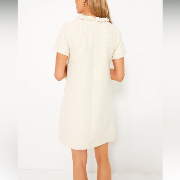 Tuckernuck Jackie shift dress in cream tweed boule L - Picture 3 of 12